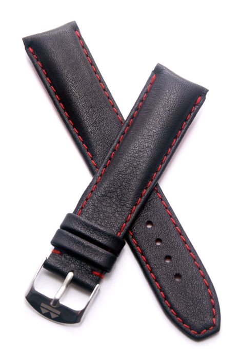 20 mm Black red leather strap band for TAG Heuer Formula 1 F1