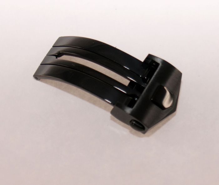 18 mm Black PVD coated Stainless Steel Deployment Clasp 2 mm