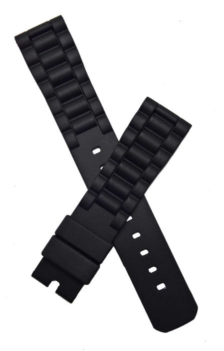 20 mm Black rubber strap BT0705 equivalent to fit TAG Heuer Formula 1 Models listed